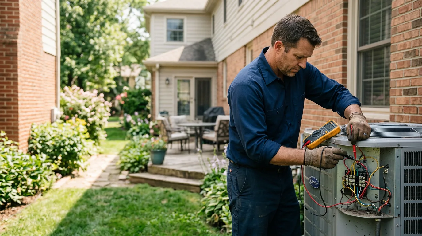 HVAC technician working near North Lawrence, NY
